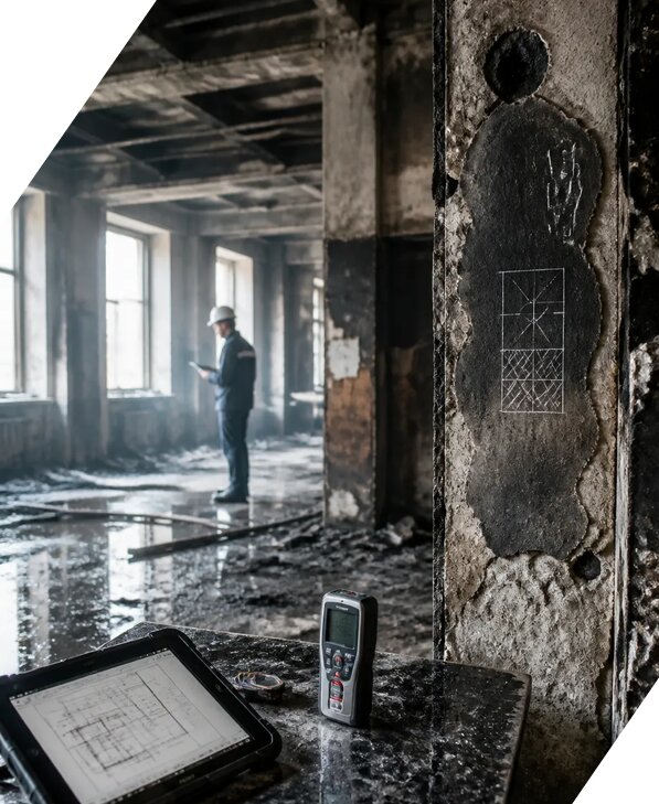 Обследование зданий после пожара в Костомукше от 15303 р. | ЭкспертизаРоссия