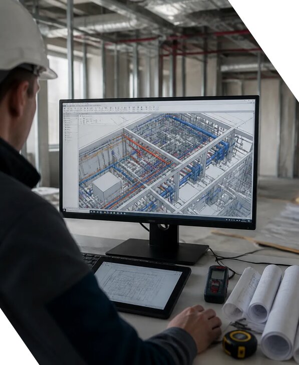 Создание BIM модели инженерных сетей для объектов в Костомукше